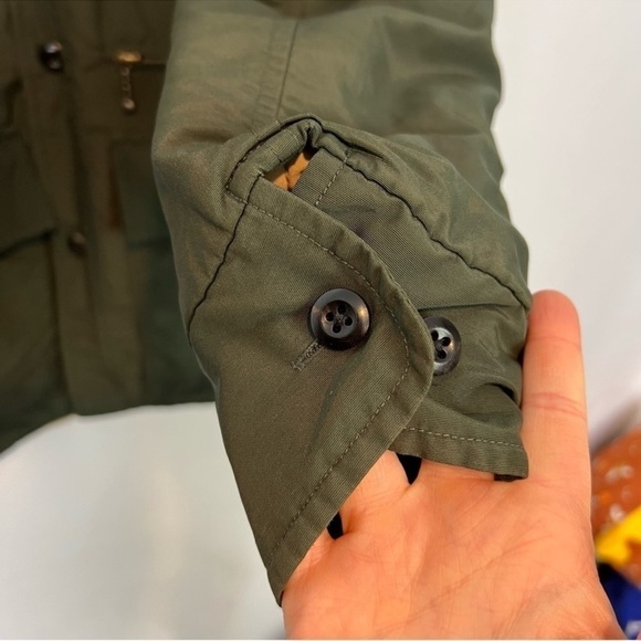 Jack Spade Green Utility Jacket Pockets Button Front Medium - Picture 8 of 12